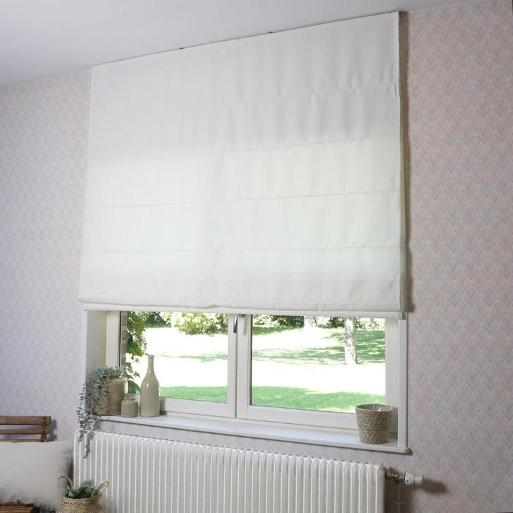 Vouwgordijn-Lichtdoorlatend-Wit-B60xH160cm: Nu € 10,00/st., Huis en Inrichting, Stoffering | Gordijnen en Lamellen, Nieuw, 150 tot 200 cm