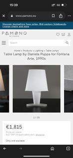 ÉTAT NEUF 2 lampes de table Daniela Puppa Fontana Arte 1994, Enlèvement ou Envoi, Verre, Comme neuf, Tafellamp Bureaulamp Design Lamp