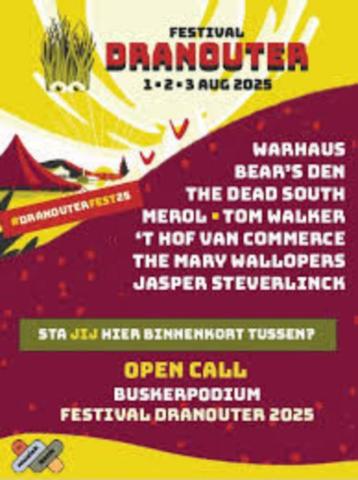 Billet de week-end Dranouter 2025 + camping silencieux et 25, Tickets & Billets, Une personne