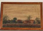 Aquarelle paysage monogramme constant permeke, Antiek en Kunst, Ophalen of Verzenden