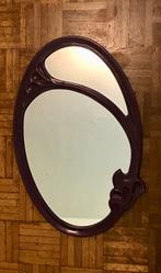 Ancien miroir en fonte émaillé vintage, Ovale