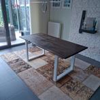 Houten eettafel met boomrand KAPRA 180x90, Ophalen, Zo goed als nieuw, Rechthoekig