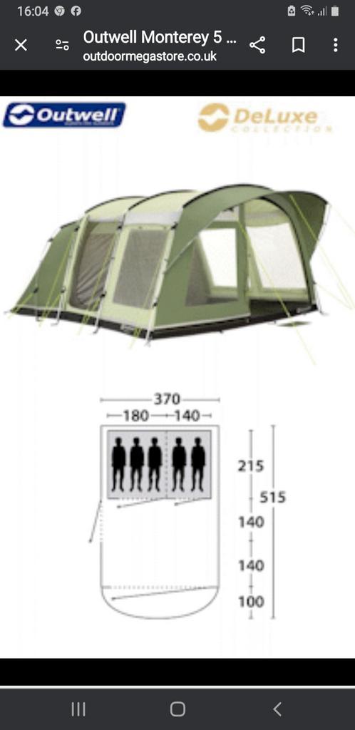 Tente Monterey 6p, Caravanes & Camping, Tentes, Enlèvement
