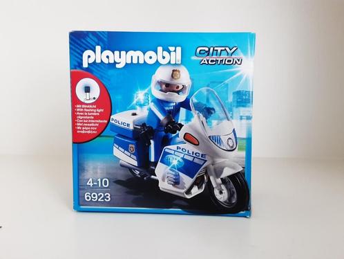 PLaymobil politiemotor met zwaailichten - compleet in doos, Kinderen en Baby's, Speelgoed | Playmobil, Zo goed als nieuw, Complete set