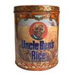 Oude blikken doos Uncle Ben's Rice, Verzamelen, Ophalen of Verzenden, Gebruikt, Overige merken