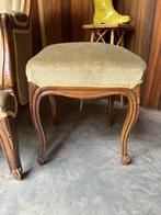 Vintage barok zetel(1zit) + 2 poefjes, Ophalen, Hout, Gebruikt, Barok