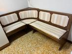 Banquette d’angle en bois massif avec rangement – démontable, Enlèvement, Utilisé, Bois