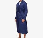 Derek Rose Luxe Badjas Dressing Gown Woburn Silk Satin Navy, Kleding | Heren, Ophalen of Verzenden, Blauw, Badjas