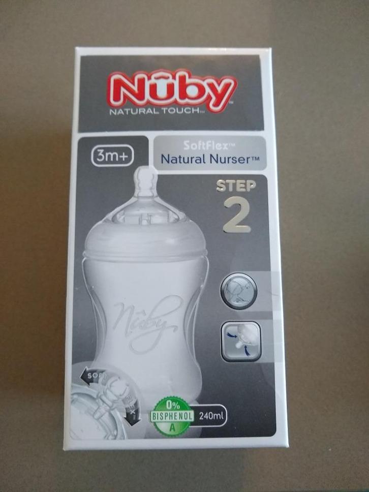 NIEUW Nûby fles 3m+, Enfants & Bébés, Aliments pour bébé & Accessoires, Neuf, Autres types, Enlèvement ou Envoi