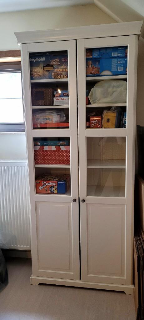 Liatorp boekenkast/vitrinekast, Huis en Inrichting, Kasten |Televisiemeubels, Zo goed als nieuw, Ophalen