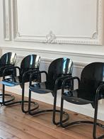 4 chaises design vintage Dialogo - Afra & Tobia Scarpa, Maison & Meubles, Quatre, Noir, Enlèvement, Midcentury Modern, Italiaans design, B&B Italia, Bauhaus, Retro,