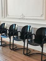 4 chaises design vintage Dialogo - Afra & Tobia Scarpa, Quatre, Noir, Enlèvement, Midcentury Modern, Italiaans design, B&B Italia, Bauhaus, Retro,
