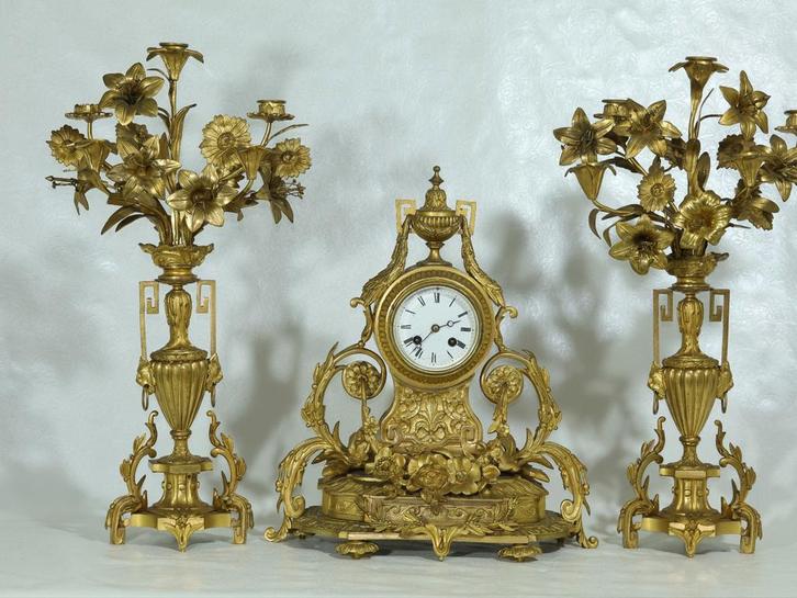 Bronzen pendule, Antiek en Kunst, Antiek | Klokken, Ophalen