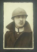 Photo argentique en format CP de lancier belge en casque WW1, Verzamelen, Foto of Poster, Landmacht, Verzenden