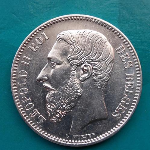 België 2 frank zilver Leopold II 1867 - Top kwaliteit !!!, Postzegels en Munten, Munten | België, Losse munt, Zilver, Zilver, Ophalen of Verzenden