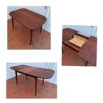 Vintage Scandinavische eettafel van teakhout, Ophalen, Gebruikt, Teakhout