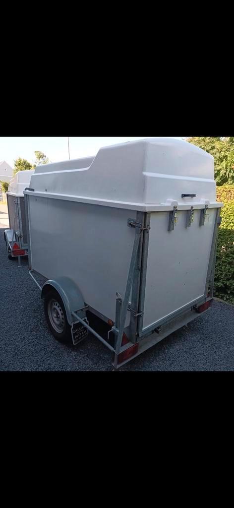 Gesloten aanhangwagen TE HUUR max 750kg, Auto diversen, Aanhangers en Bagagewagens, Gebruikt, Ophalen