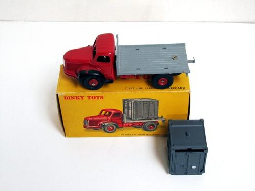 Dinky Toys Plaat Berliet met container N 34 B (1957-59), Hobby en Vrije tijd, Modelauto's | Overige schalen, Zo goed als nieuw