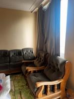 Canapé 3 places + 2 fauteuils en bois massif tres solide, Maison & Meubles, Enlèvement, Comme neuf, Bois