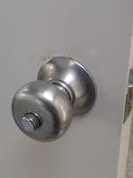 Draaibare deurknop jaren '60, Ophalen, Gebruikt, Inox, Klink of Kruk