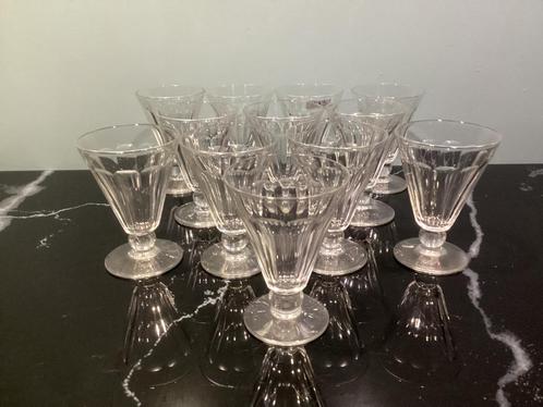 12 Borrelglaasjes in kristal Art Deco. 139/E., Antiek en Kunst, Antiek | Glaswerk en Kristal, Ophalen
