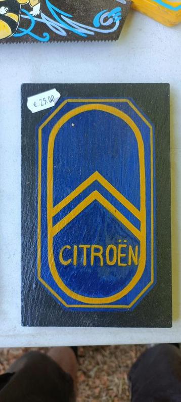 Handgeschilderde leisteen : Citroën beschikbaar voor biedingen