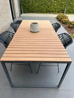 Tuintafel hout met metalen onderstel, Ophalen, Zo goed als nieuw, Hout