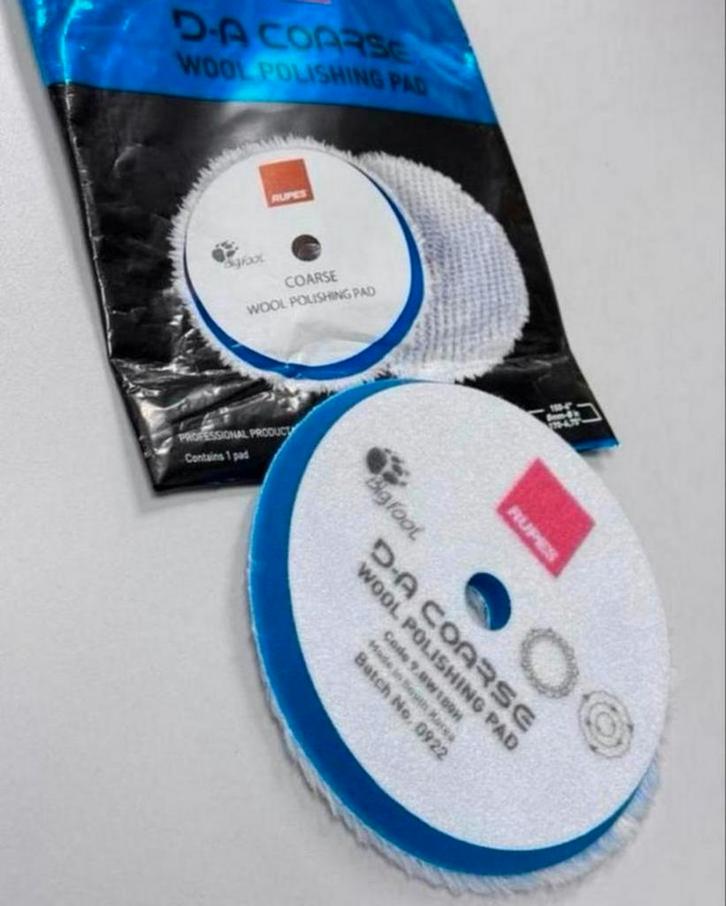 RUPES Wollen Polijstpad Grof Blauw wol 150-170mm polijst pad, Auto diversen, Autogereedschap, Nieuw, Ophalen of Verzenden