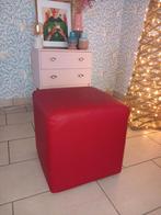 LEREN POEF rood, Ophalen