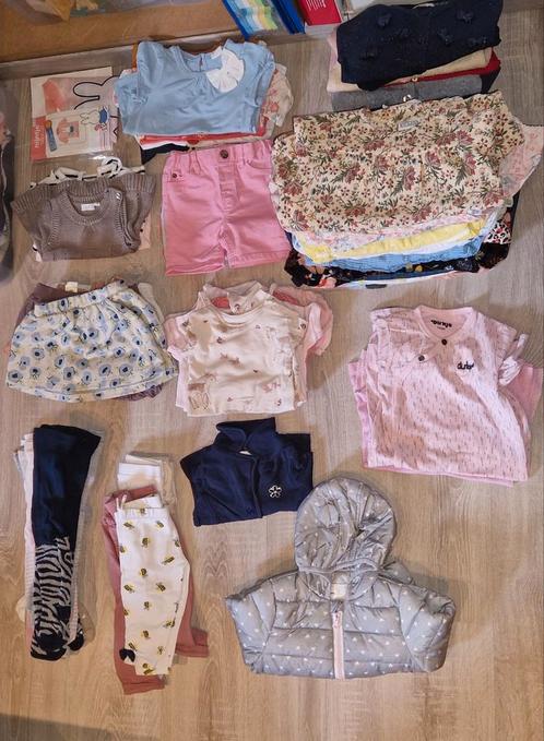Babykleding maat 74 – XXL meisjespakket – 80 stuks, Kinderen en Baby's, Babykleding | Baby-kledingpakketten, Gebruikt, Maat 74