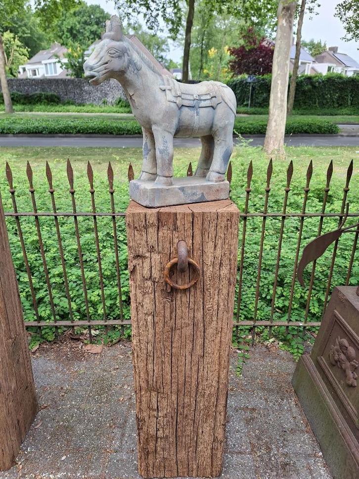 stoere oude meerpaal, Huis en Inrichting, Woonaccessoires | Zuilen en Pilaren, Zo goed als nieuw, Ophalen