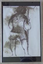 ROGER SOMVILLE / MAN MET PARASOL / KLEURLITHO / 90x59cm KAD, Antiek en Kunst, Ophalen