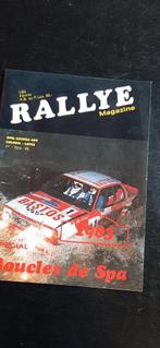 Rallye Magazine  Boucles de Spa  1983, Ophalen of Verzenden, Zo goed als nieuw
