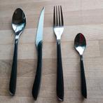 48 delig inox bestek . Donkerblauwe handvaten., Huis en Inrichting, Keuken | Bestek, Ophalen, Zo goed als nieuw