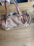 handtas , leder,cognac, Handtassen en Accessoires, Tassen | Damestassen, Ophalen of Verzenden, Gebruikt, Handtas