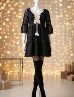 Jurk maat 38 zwarte kleur kant en macramé, Maat 38/40 (M), Sans marque, Zwart, Nieuw