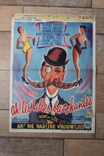 filmaffiche Louis De Funes les belles bacchantes filmposter, Rechthoekig Staand, Ophalen of Verzenden, Zo goed als nieuw, A1 t/m A3