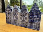 4 Zaanse huisjes uit Delfts blauw, Verzamelen, Beelden en Beeldjes, Ophalen, Zo goed als nieuw, Overige typen