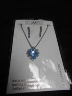 Nieuwe set ketting + oorbellen., Handtassen en Accessoires, Kettingen, Ophalen of Verzenden, Nieuw, Blauw