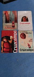 3 metalen platen Cruzcampo, Verzenden, Nieuw, Reclamebord, Plaat of Schild, Overige merken