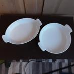 Geëmailleerde gietijzeren ovenschalen 9€/st, 15€ allebei, Huis en Inrichting, Ophalen of Verzenden, Gietijzer
