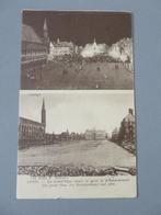 PK WW1 Grand marché d'Ypres avant et après le bombardement, Collections, Objets militaires | Général, Photo ou Poster, Autres