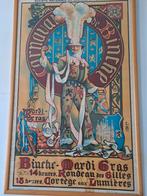 Affiche ancienne de L.B 1910 - Carnaval De Binche, Collections, Posters & Affiches, Enlèvement