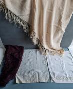 3 antieke Habotai zijde sjaals en 1 oude kanten, Ophalen of Verzenden, Dames, Belle Epoque shawls
