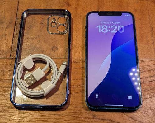 iPhone 12 64gb blauw, Telecommunicatie, Mobiele telefoons | Apple iPhone, Gebruikt, 64 GB, Zonder abonnement, Zonder simlock, iPhone 12
