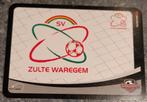 Voetbalkaart: sticker/ logo Zulte Waregem, Comme neuf, Affiche, Image ou Autocollant, Enlèvement ou Envoi