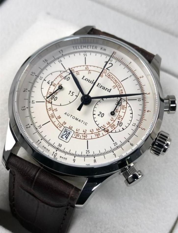 Louis Erard - 1931 Chronograph Vintage Telemeter Chronograph, Handtassen en Accessoires, Horloges | Heren, Zo goed als nieuw, Polshorloge