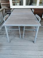 2 tables jardin et 8 fauteuils, Tuin en Terras, Tuintafels, Gebruikt, Vierkant, Hout