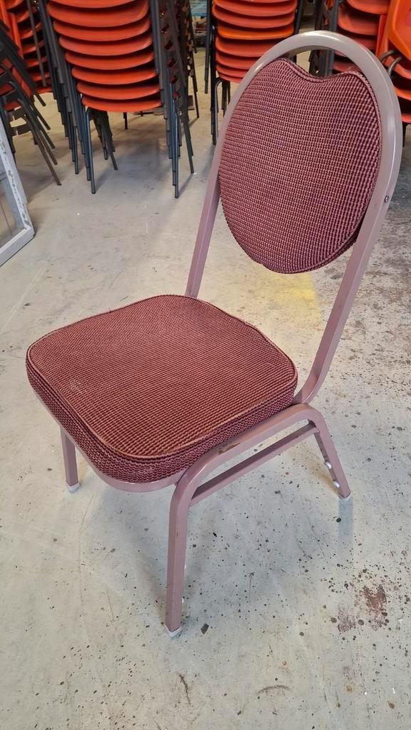 40 stackchair horeca stapelbare partij stoelen export zaal, Huis en Inrichting, Stoelen, Metaal, Stof, Grijs, Ophalen of Verzenden