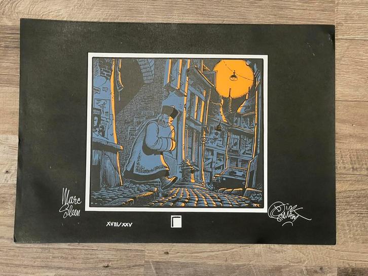 Lithographie signée Marc Sleen et Dirk Stallaert, Collections, Personnages de BD, Enlèvement ou Envoi